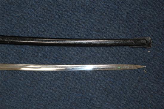 A German Third Reich officers sword by Carl Eickhorn, overall incl. scabbard 39.25in.